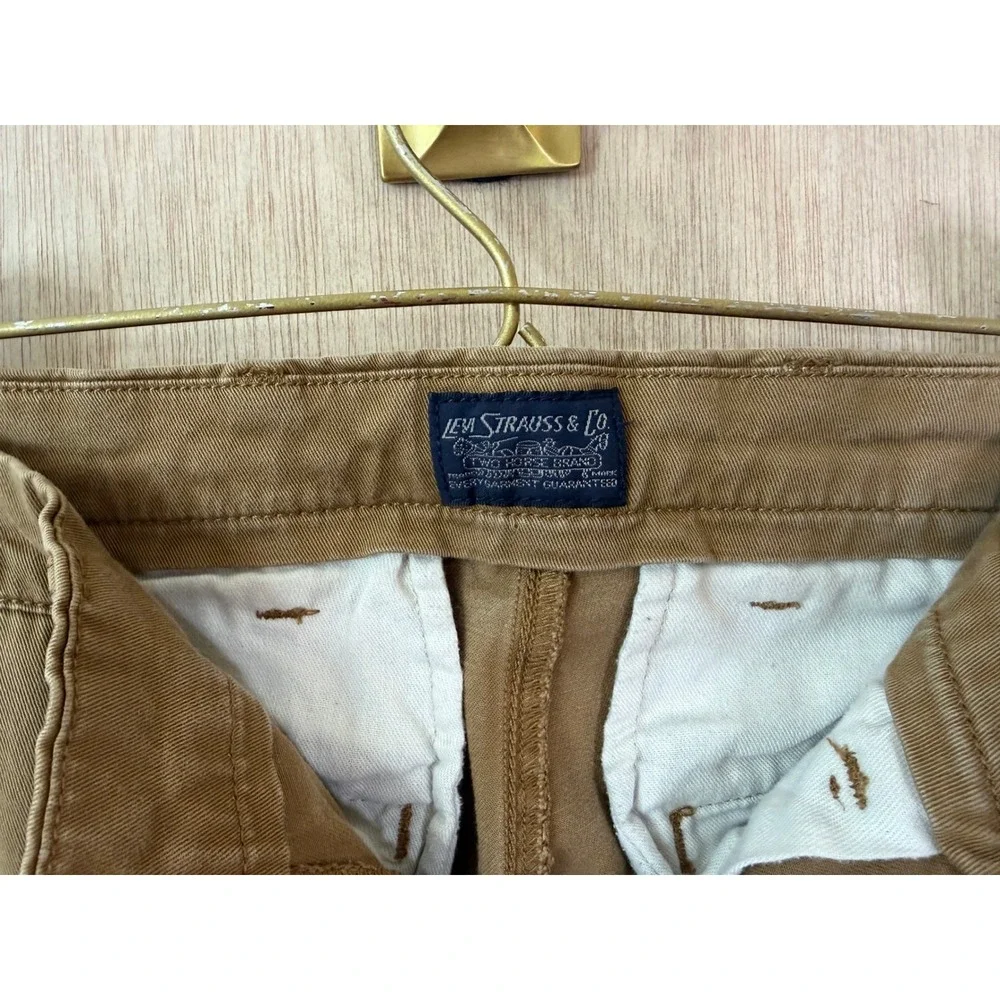 Levi Strauss Mens Brown Straight Leg Chino Pants 32x32 Casual Workwear Trousers